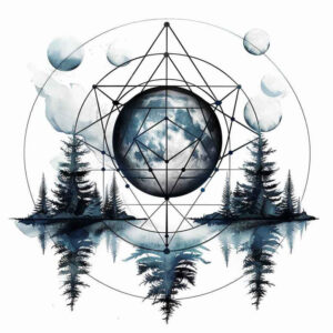 natural-shapes – tattoo design ideas free ai generated – mandala-tattoo – for-thigh – Gallery: nature-and-geometry-inkby-ai