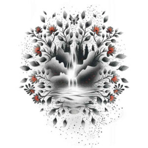 natural-shapes – tattoo design ideas free ai generated – micro-mandala – for-neck – Gallery: nature-and-geometry-inkby-ai