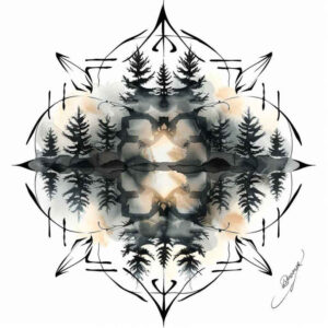 natural-shapes – tattoo design ideas free ai generated – spiritual-design – for-back – Gallery: nature-and-geometry-inkby-ai