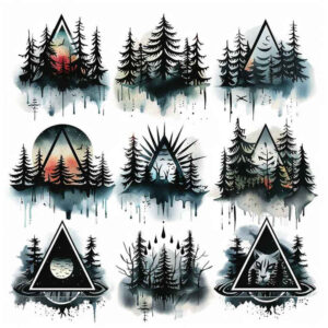 natural-structure – tattoo design ideas free ai generated – circular-grid – for-hip – Gallery: nature-and-geometry-inkby-ai