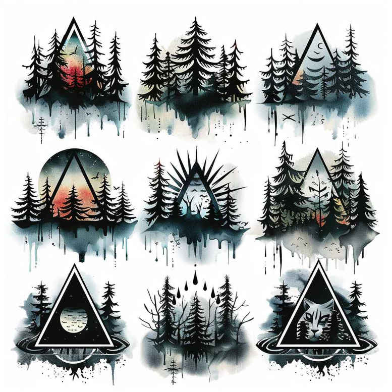 natural-structure – tattoo design ideas free ai generated – circular-grid – for-hip – Gallery: nature-and-geometry-inkby-ai