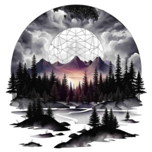 natural-structure – tattoo design ideas free ai generated – dynamic-center – for-palm – Gallery: nature-and-geometry-inkby-ai