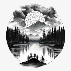 natural-structure – tattoo design ideas free ai generated – elaborate – for-inner-arm – Gallery: nature-and-geometry-inkby-ai