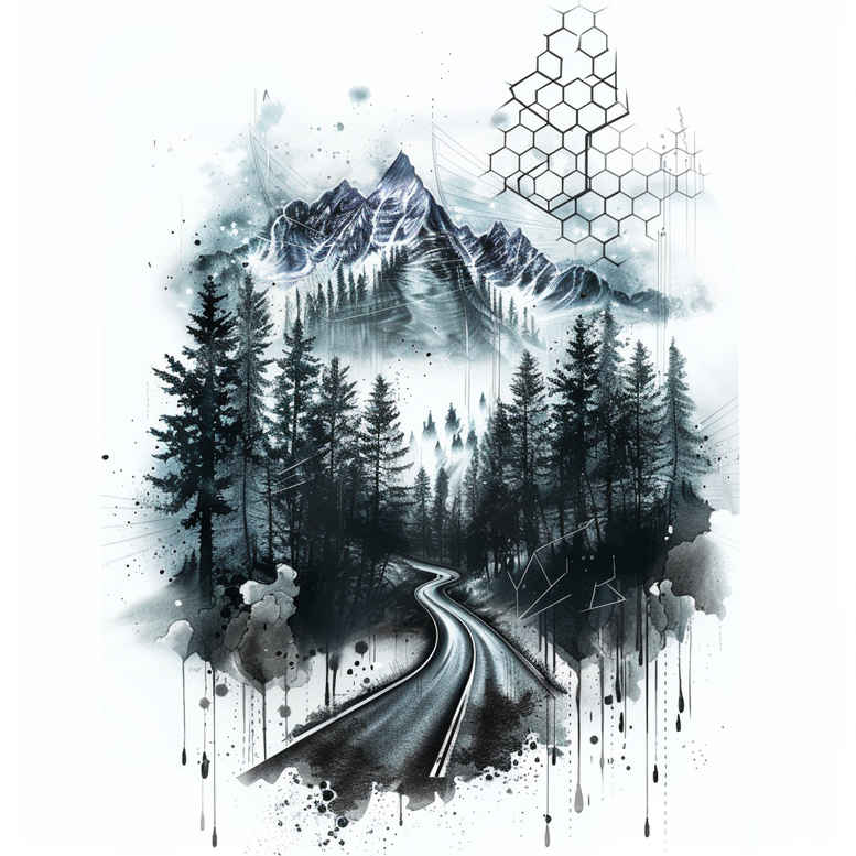 natural-structure – tattoo design ideas free ai generated – radial-symmetry – for-wrist-side – Gallery: nature-and-geometry-inkby-ai
