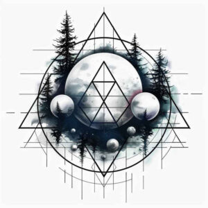 natural-structure – tattoo design ideas free ai generated – sacred-symbol – for-shoulder-blade – Gallery: nature-and-geometry-inkby-ai