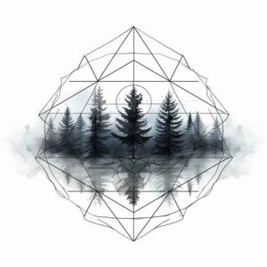 nature-and-contours – tattoo design ideas free ai generated – concentric-circles – for-side – Gallery: nature-and-geometry-inkby-ai