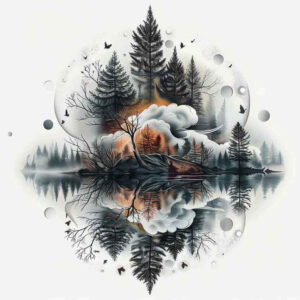 nature-and-contours – tattoo design ideas free ai generated – mystic – for-hip – Gallery: nature-and-geometry-inkby-ai
