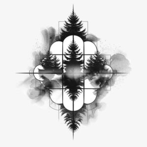 nature-and-geometric-shapes – tattoo design ideas free ai generated – cosmic-order – for-ribs – Gallery: nature-and-geometry-inkby-ai