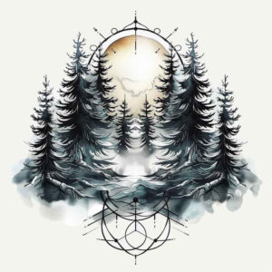nature-and-geometric-shapes – tattoo design ideas free ai generated – ornamental-mandala – for-lower-thigh – Gallery: nature-and-geometry-inkby-ai