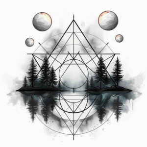 nature-and-geometry – tattoo design ideas free ai generated – meditative-art – for-collarbone – Gallery: nature-and-geometry-inkby-ai