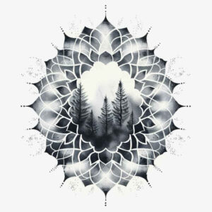 nature-and-lines – tattoo design ideas free ai generated – fractal – for-thigh – Gallery: nature-and-geometry-inkby-ai