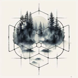 nature-and-precision-for-men – tattoo design ideas free ai generated – concentric-circles – for-ribs – Gallery: nature-and-geometry-inkby-ai