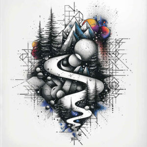 nature-and-precision-for-men – tattoo design ideas free ai generated – spiritual-focus – for-forearm – Gallery: nature-and-geometry-inkby-ai