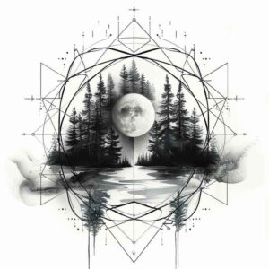 nature-and-precision-for-men – tattoo design ideas free ai generated – universe – for-side – Gallery: nature-and-geometry-inkby-ai