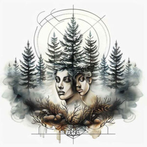nature-and-shapes – tattoo design ideas free ai generated – concentric-circles – for-lower-leg – Gallery: nature-and-geometry-inkby-ai