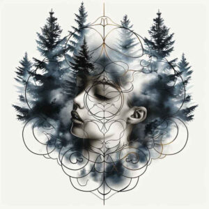 nature-in-lines – tattoo design ideas free ai generated – decorative-ring – for-chest – Gallery: nature-and-geometry-inkby-ai