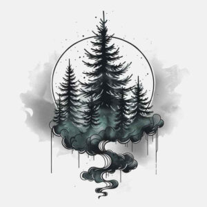 organic-lines – tattoo design ideas free ai generated – centerpiece – for-abdomen – Gallery: nature-and-geometry-inkby-ai