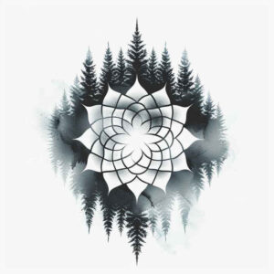 organic-lines – tattoo design ideas free ai generated – harmony – for-scapula – Gallery: nature-and-geometry-inkby-ai