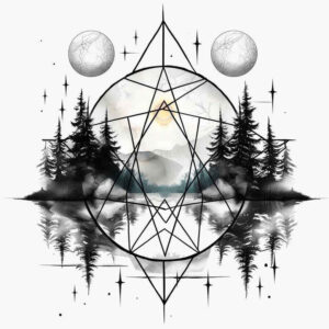 organic-patterns – tattoo design ideas free ai generated – ethereal – for-heel – Gallery: nature-and-geometry-inkby-ai
