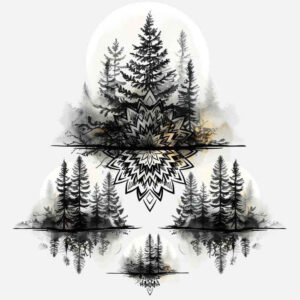 organic-patterns – tattoo design ideas free ai generated – infinite-pattern – for-abdomen – Gallery: nature-and-geometry-inkby-ai