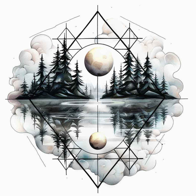 organic-patterns – tattoo design ideas free ai generated – mandala-grid – for-arm – Gallery: nature-and-geometry-inkby-ai