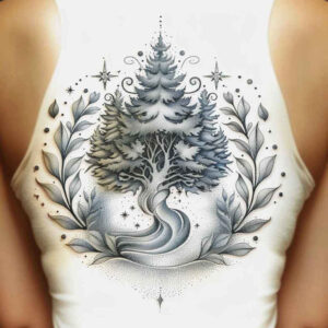 organic-patterns – tattoo design ideas free ai generated – orderly – for-calf – Gallery: nature-and-geometry-inkby-ai
