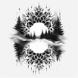 organic-patterns – tattoo design ideas free ai generated – ornamental-mandala – for-side-torso – Gallery: nature-and-geometry-inkby-ai