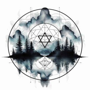 organic-symmetry – tattoo design ideas free ai generated – ornamental-mandala – for-nape – Gallery: nature-and-geometry-inkby-ai