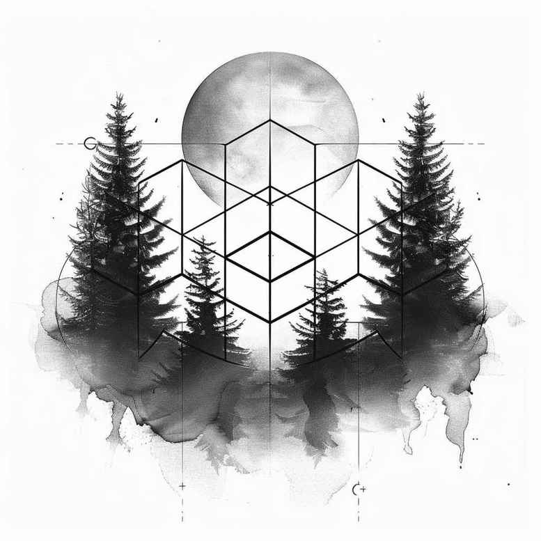 spiral-patterns – tattoo design ideas free ai generated – circle-of-life – for-abdomen – Gallery: nature-and-geometry-inkby-ai