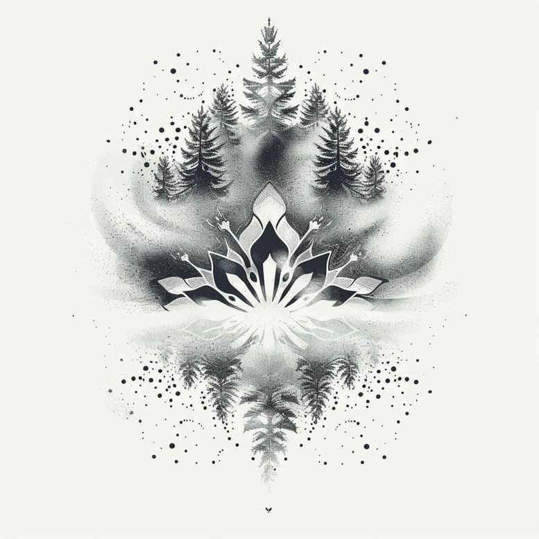 spiral-patterns – tattoo design ideas free ai generated – complex-design – for-upper-shoulder – Gallery: nature-and-geometry-inkby-ai