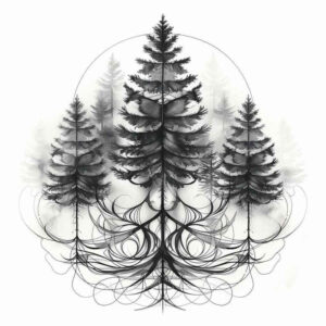 symmetrical-plants – tattoo design ideas free ai generated – radial-symmetry – for-spine – Gallery: nature-and-geometry-inkby-ai