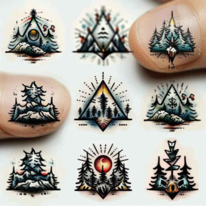 symmetry-and-nature – tattoo design ideas free ai generated – mystic – for-upper-chest – Gallery: nature-and-geometry-inkby-ai