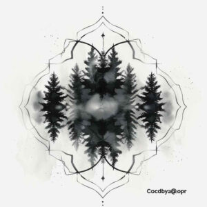 nature-and-geometry tattoo design ideas Surrealism fantastical elements abstract geometry represents courage