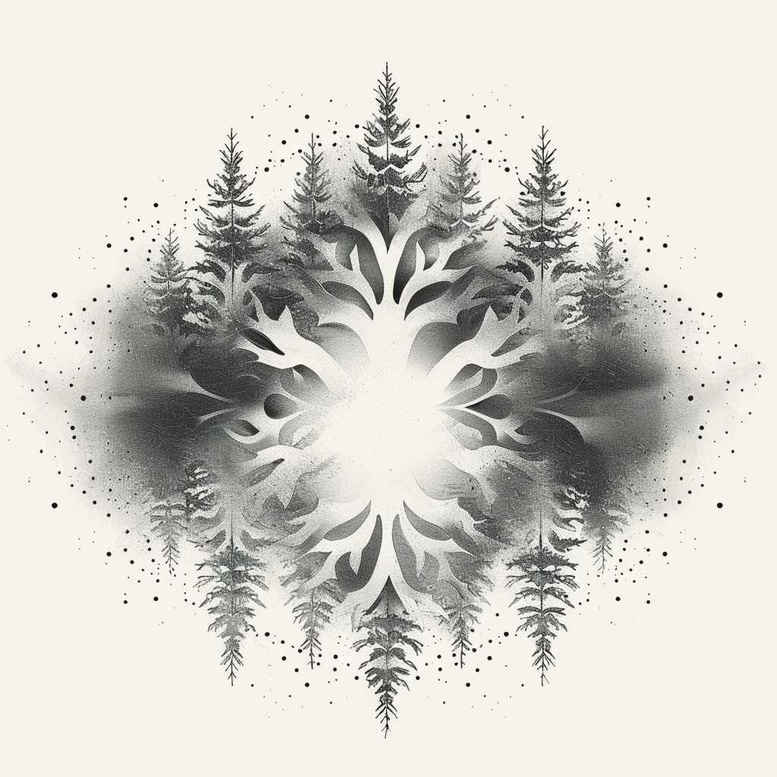 nature-and-geometry tattoo design ideas modern twist abstract polygons for ribs