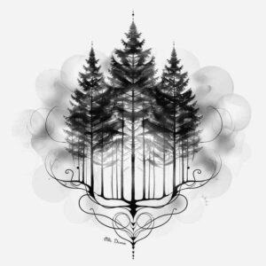 nature-and-geometry tattoo design ideas phantasmagoric biker for foot
