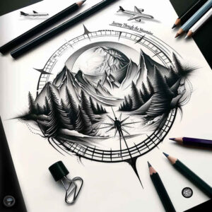nature-and-geometry tattoo design ideas Realism realistic wrinkles crystal structure meaning endurance