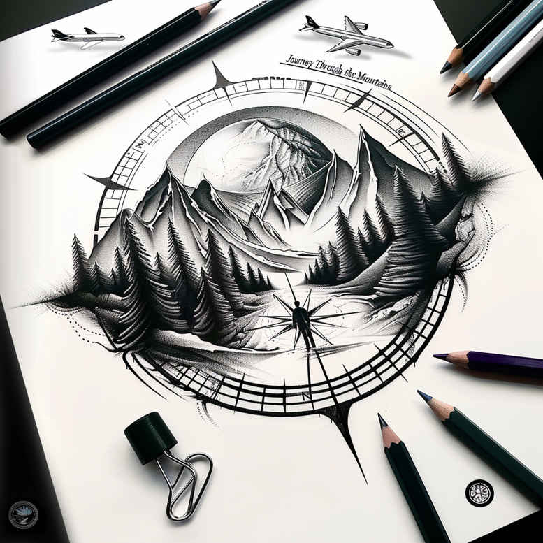 nature-and-geometry tattoo design ideas Realism realistic wrinkles crystal structure meaning endurance