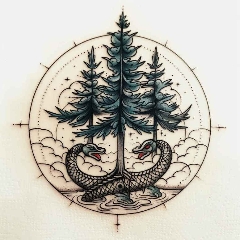 nature-and-geometry tattoo design ideas Realism realistic dimension geodesic meaning perseverance