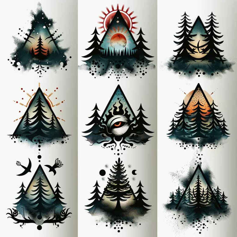 nature-and-geometry tattoo design ideas Surrealism morphic hexagonal symmetry for fingers