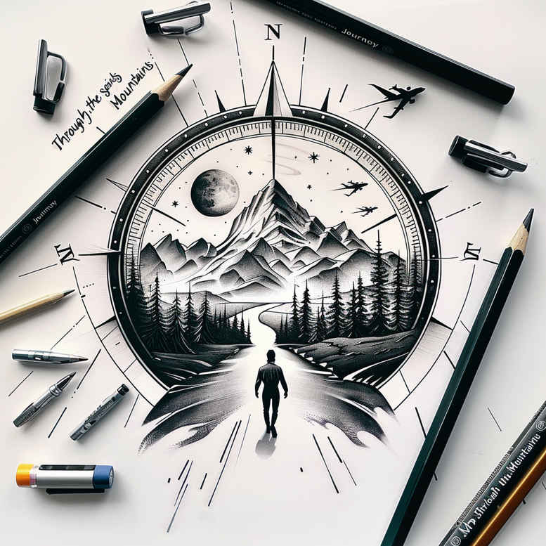nature-and-geometry tattoo design ideas Realism anatomical accuracy isometric stands for endurance