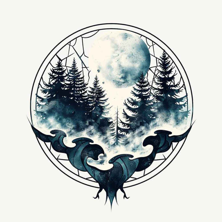 nature-and-geometry tattoo design ideas ultra-detailed minimal lines for biceps