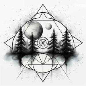 nature-and-geometry tattoo design ideas Realism high definition Neo-traditional / Old School: shows strength