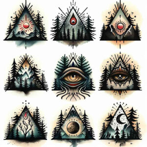 nature-and-geometry tattoo design ideas realistic shadowing nested shapes meaning resilience
