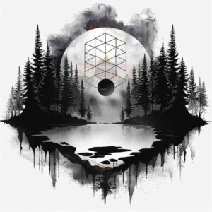 nature-and-geometry tattoo design ideas bokeh oldschool style symbolising resilience