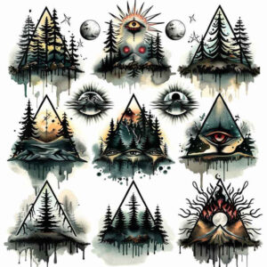 nature-and-geometry tattoo design ideas Realism photo-like tattoo repetitive pattern stands for perseverance