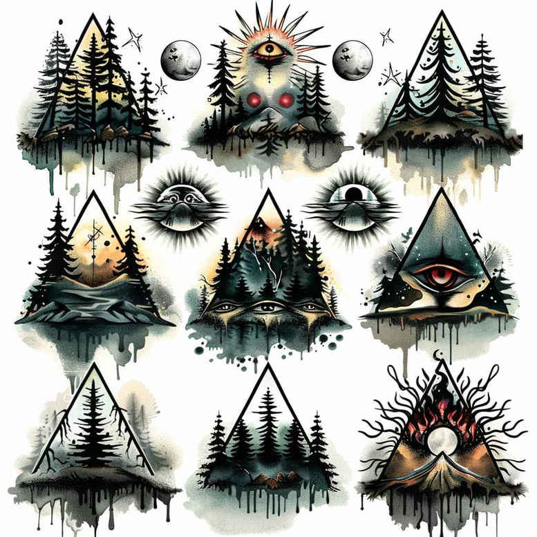 nature-and-geometry tattoo design ideas Realism photo-like tattoo repetitive pattern stands for perseverance