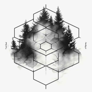 nature-and-geometry tattoo design ideas ethereal sacred geometry strength and power