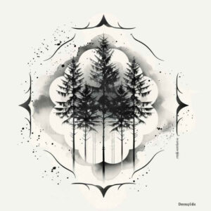 nature-and-geometry tattoo design ideas luminous sacred geometry symbolising perseverance