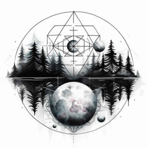 nature-and-geometry tattoo design ideas soft shadows sailor motif for wrist