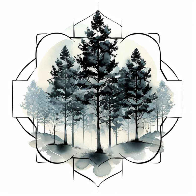 nature-and-geometry tattoo design ideas Surrealism psychic energy spiral array for wrist